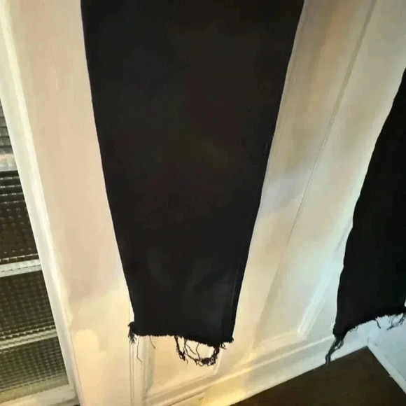 Hudson Krista super skinny black stretch jeans raw hem women’s size 26 - Picture 2 of 10